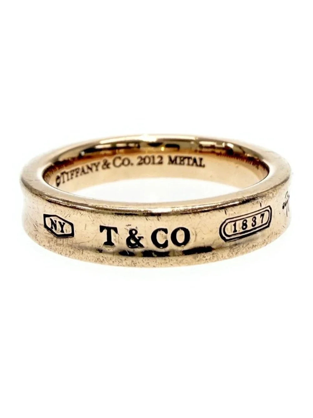 Tiffany & Co Gold Rubedo 1837 Narrow Ring Metal Stamp